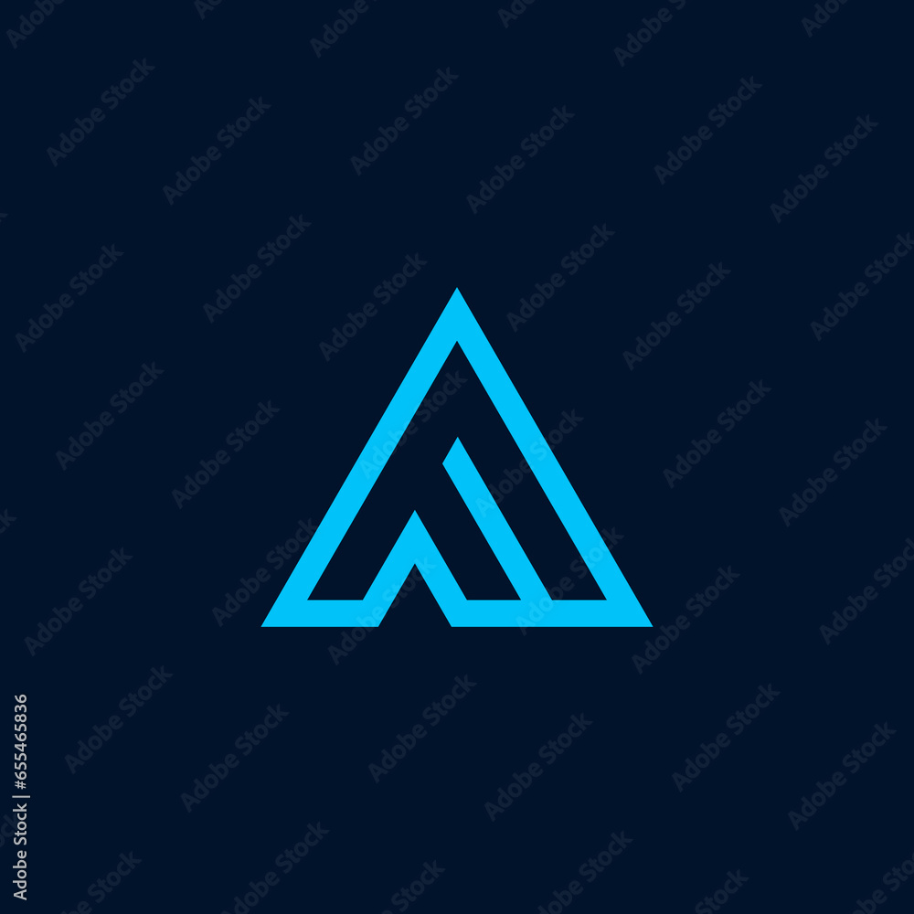 letter AF triangle shape logo design letter AF triangle shape logo design