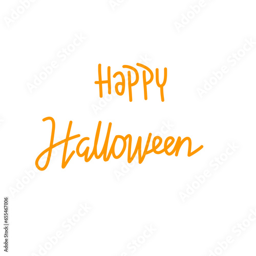 hand drawn happy halloween letter