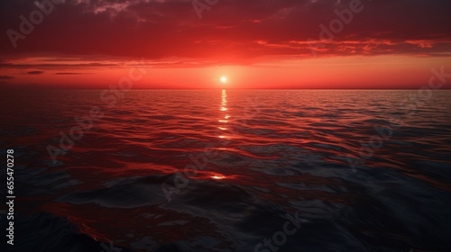 view a sunset with sea water background