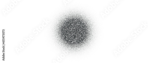Grain and noise effects with spray and gradient . round dot with stipple. dissolve, dust, and fade visuals. Flat vector illustration isolated on white background.