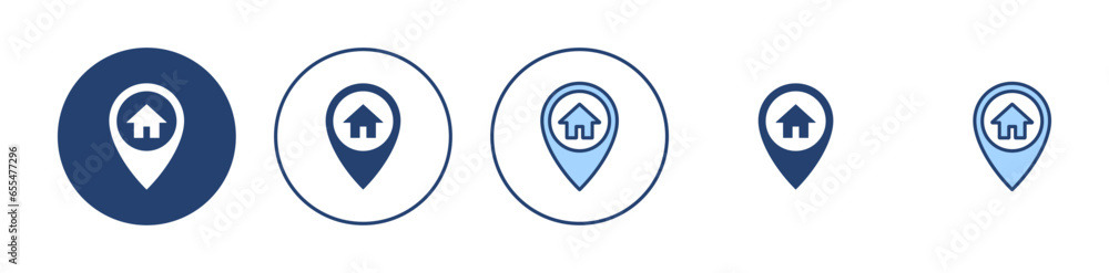 Address icon vector. home location sign and symbol. pinpoint Address icon vector. home location sign and symbol. pinpoint