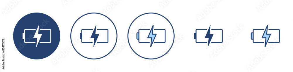 Battery icon vector. battery Charging sign. battery charge level Battery icon vector. battery Charging sign. battery charge level