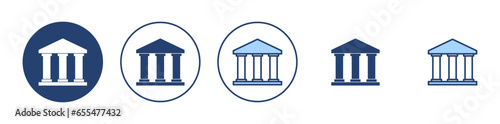 Bank icon vector. Bank sign and symbol, museum, university
