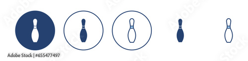 Bowling icon vector. bowling ball and pin sign and symbol.