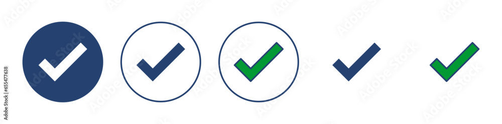 Check mark icon vector. Tick mark sign and symbol Check mark icon vector. Tick mark sign and symbol