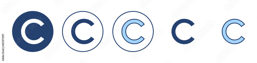 Copyright icon vector. copyright sign and symbol Copyright icon vector. copyright sign and symbol