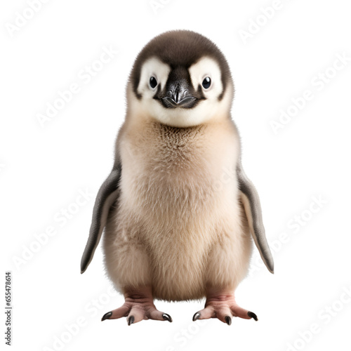 Adorable Baby Penguin Poses Isolated on Transparent or White Background, PNG