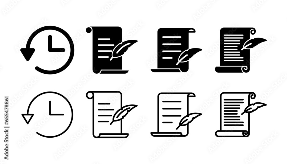 History icon vector. redo history icon History icon vector. redo history icon