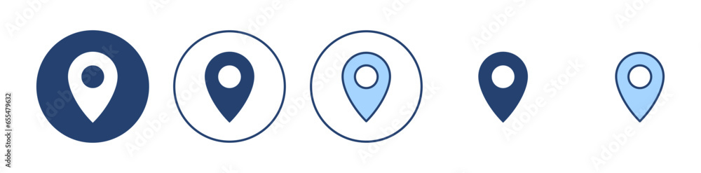 Pin icon vector. Location sign and symbol. destination icon. map pin Pin icon vector. Location sign and symbol. destination icon. map pin
