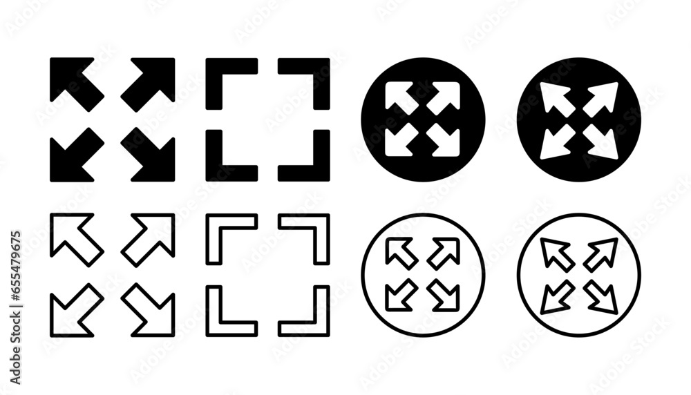 Fullscreen icon vector. expand fullscreen icon Fullscreen icon vector. expand fullscreen icon