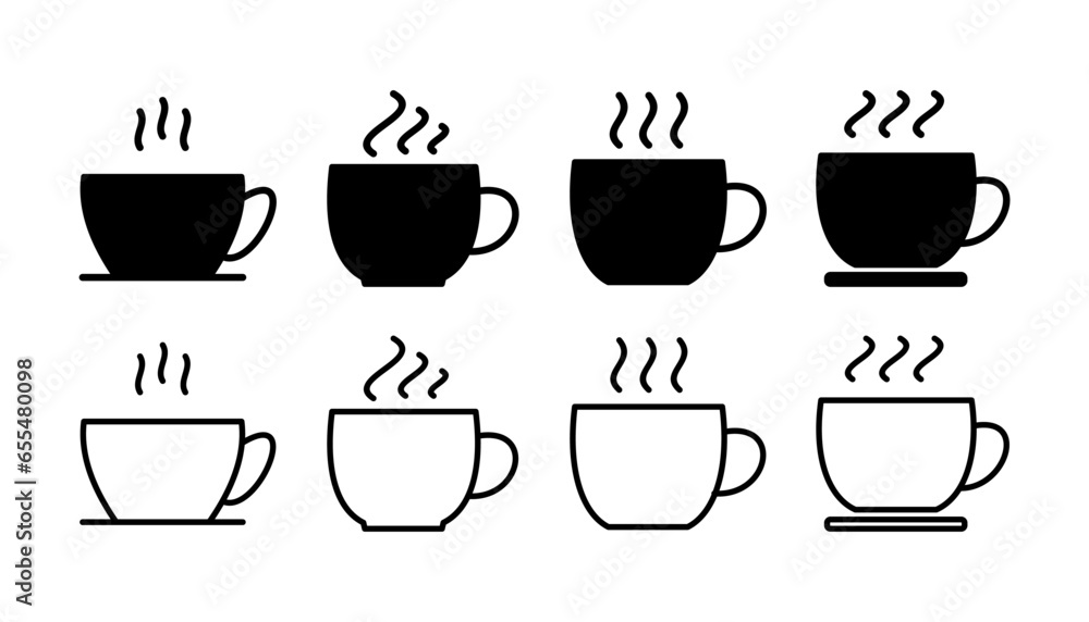 Obraz premium Cup coffee icon vector. coffee cup icon. mug