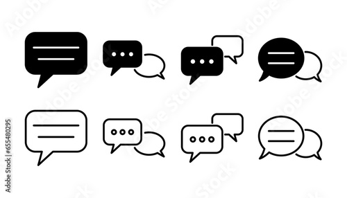 Chat icon vector. Chat Icon in trendy flat style isolated. Speech bubble symbol