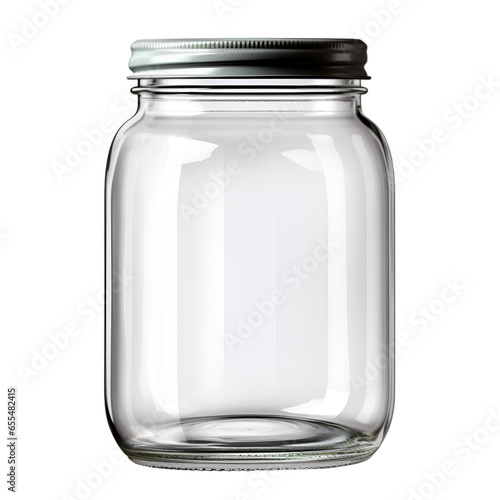 Empty Jar Mockup Isolated on Transparent or White Background, PNG