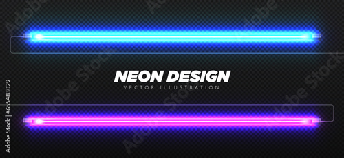 Neon design banner vector concept