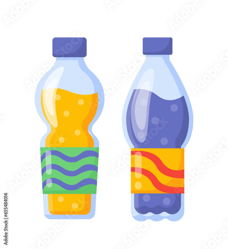 Sparkling water vector set
