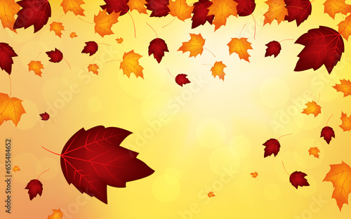 Falling leaves background.Falling leaves.Autumn leaves