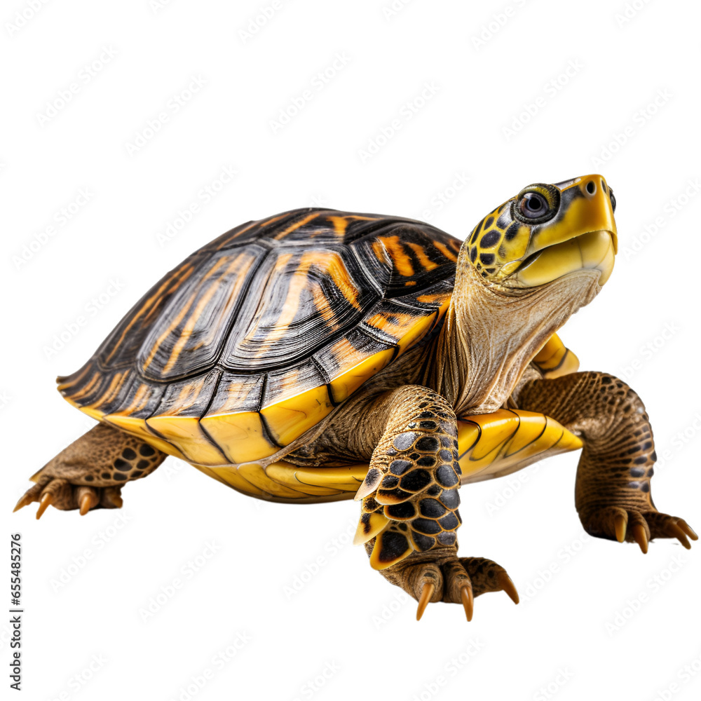 Obraz premium Turtle on Transparent Background Isolated on Transparent or White Background, PNG