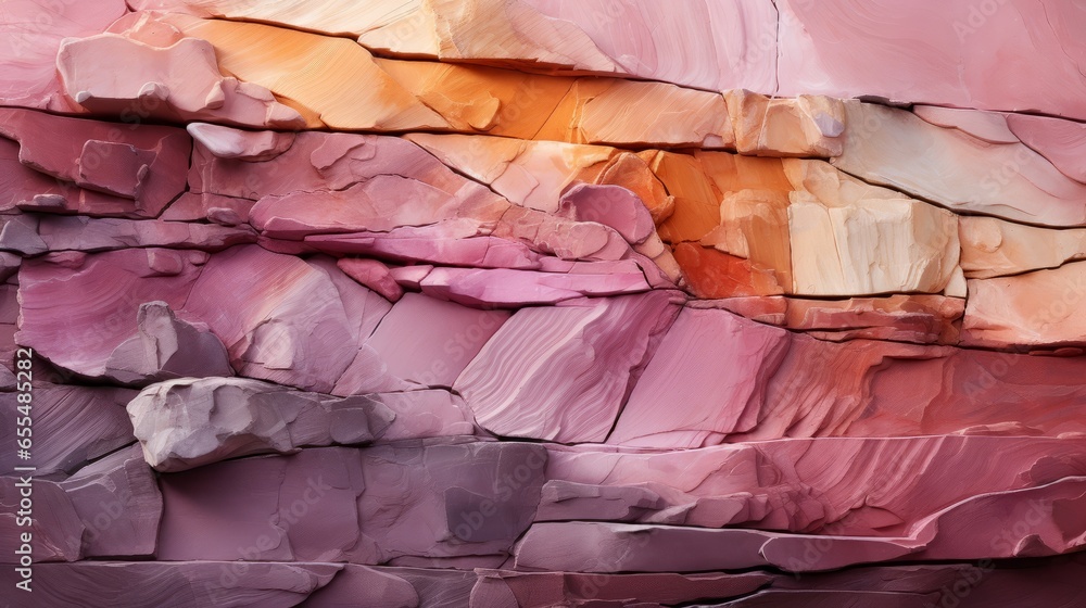 custom made wallpaper toronto digitalLayers of colored sandstone type rocks. Generative AI.