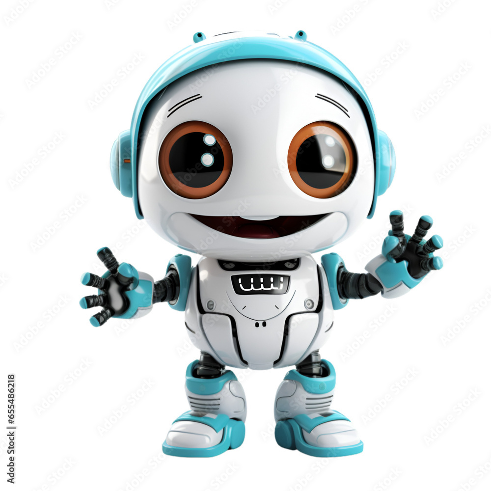 Welcoming Robot Raising Hand Isolated on Transparent or White Background, PNG Welcoming Robot Raising Hand Isolated on Transparent or White Background, PNG