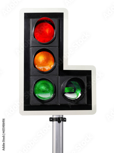 Traffic lights, transparent background
