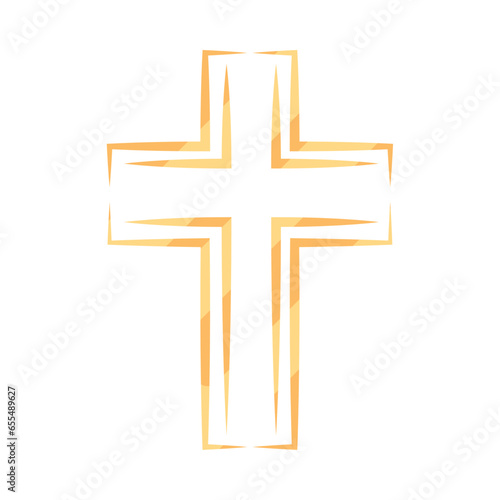 catholic cross golden design