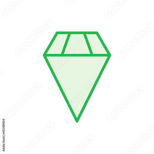 Diamond icon set. diamond gems vector icon.