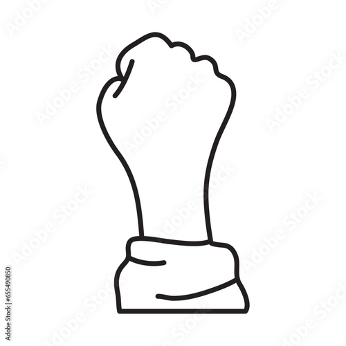 activist hand fist illustration