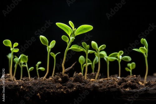 The concept of planting a seedling of a plant or tree, care and watering. Greenery as a symbol of ecology