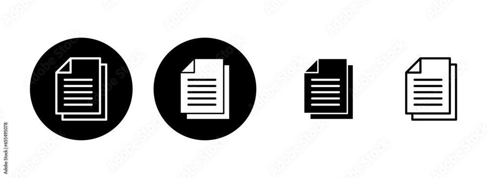Document icon set illustration. Paper sign and symbol. File Icon Document icon set illustration. Paper sign and symbol. File Icon