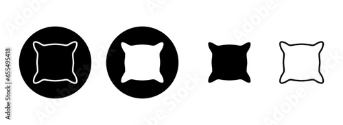 Pillow icon set illustration. Pillow sign and symbol. Comfortable fluffy pillow