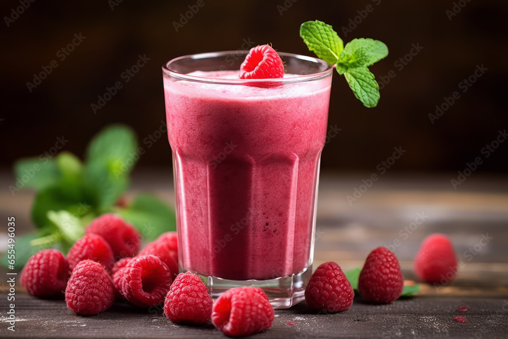 raspberry smoothie with mint raspberry smoothie with mint
