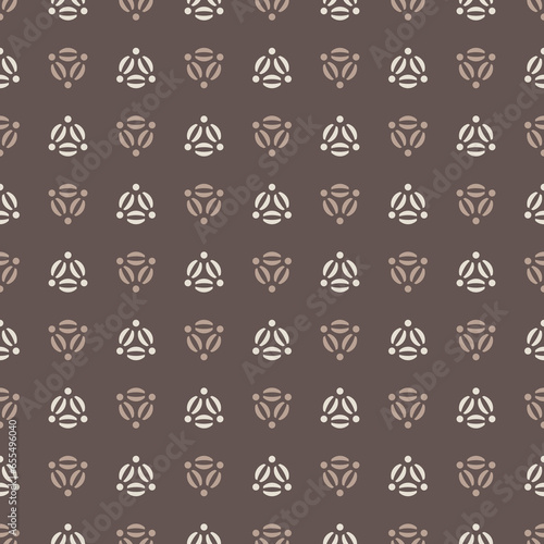 Brown abstract shapes seamless pattern background