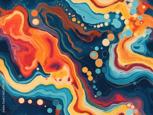seamless repeatable pattern of swirling colors and paints that can be repeated to create an endless pattern. generative AI