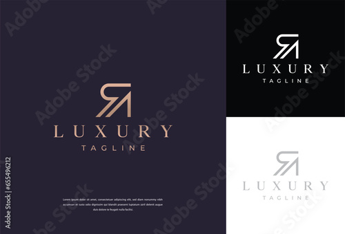 Black and White Professional and Minimalist Letter RA PA AR, AP Logo Design, Editable in Vector Format in Color