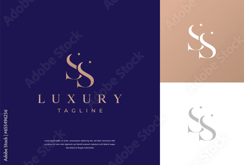 the beautiful letter SS monogram in incredibly luxury and classy style, elegant circular letter S and S logo template for a high-end brand