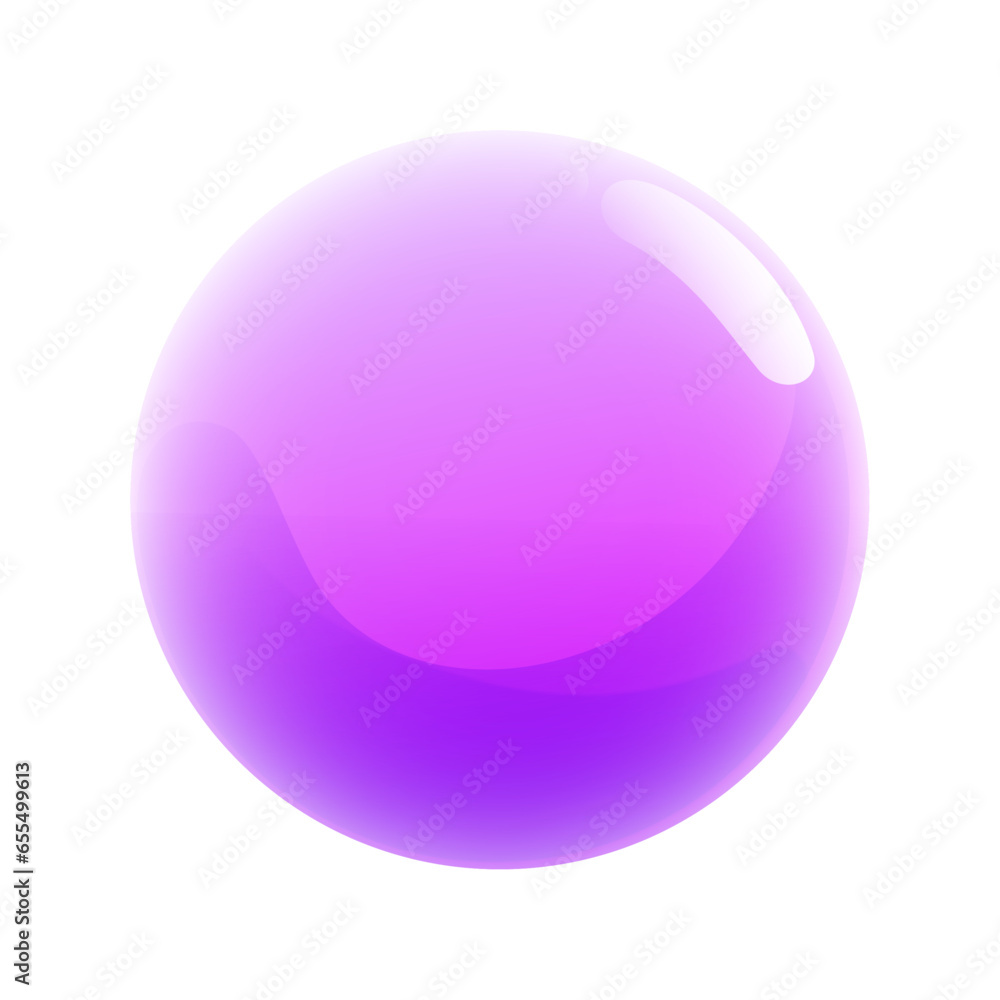 Obraz premium Vector 3d design element, glossy icon, button on white