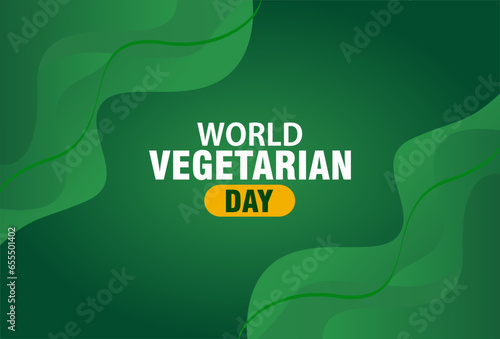 Vector graphic illustration of Celebrating World Vegetarian Day. Design for web, banners, backgrounds, wallpapers, posters, flyers, presentations, etc.