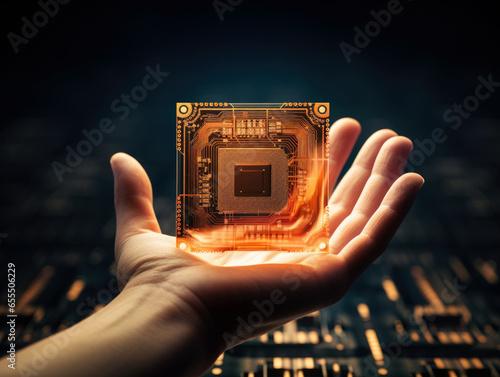 Semicondutores Revelados: Uma Mão Estende o Futuro, Sinalizando Mudanças Profundas na Economia e na Indústria. photo