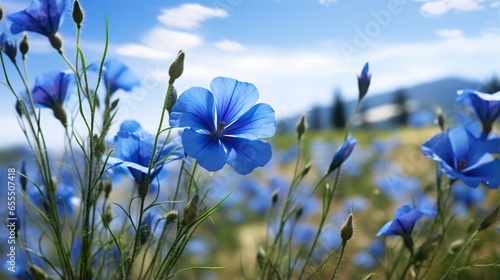 blue sky and grass