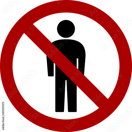Authorized Personnel Only Do Not Enter Warning Sign Icon. Vector Image.