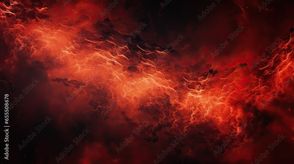 Fiery Red Sky: Abstract Apocalypse Background

