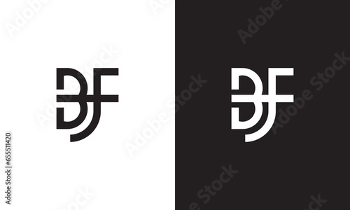 BF logo, monogram unique logo, black and white logo, premium elegant logo, letter BF Vector 