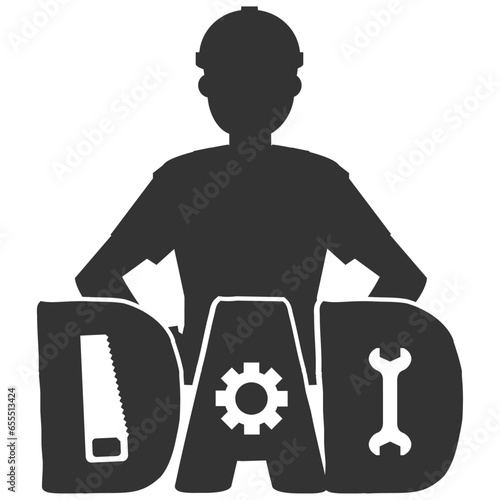 Handyman Dad - Dad Life Illustration