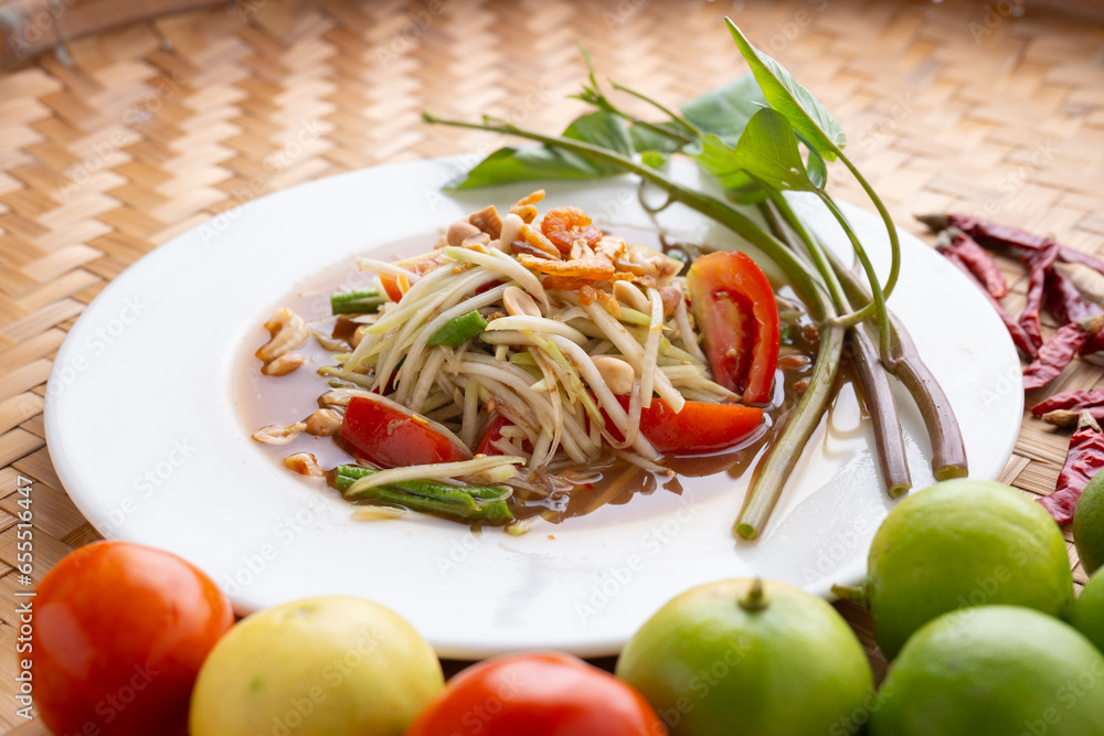 somtum, food,papaya salad somtum, food,papaya salad