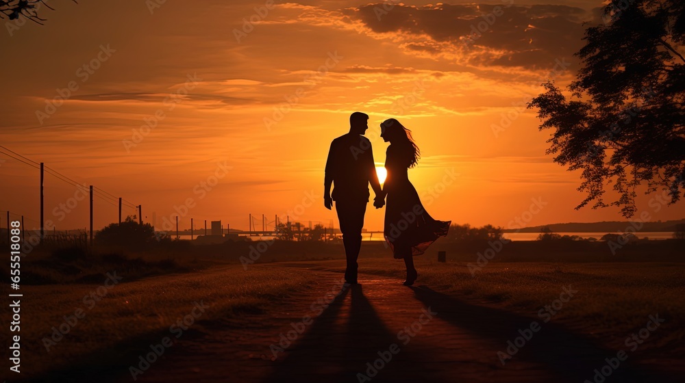 Couple Love at Sunset