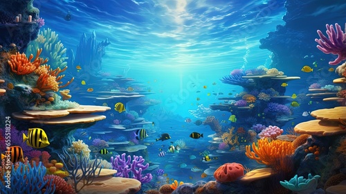 Underwater Scene Coral Sea