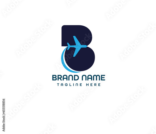 b modern letter logo design