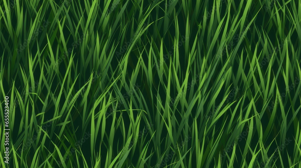 seamless repeatable pattern of green grass field that can be repeated to create an endless pattern. generative A seamless repeatable pattern of green grass field that can be repeated to create an endless pattern. generative A