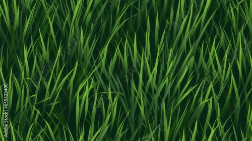seamless repeatable pattern of green grass field that can be repeated to create an endless pattern. generative A