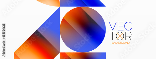 Serene gradient template. Circles and triangles mingle in minimalist perfection. Gentle fusion of forms and hues creates balanced yet captivating backdrop, embodying modern sophistication